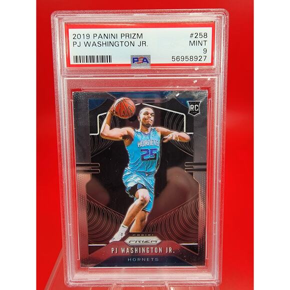 2019 Panini Prizm #258 PJ Washington Jr. Silver Wave Rookie RC Hornets PSA 9 - Picture 1 of 5